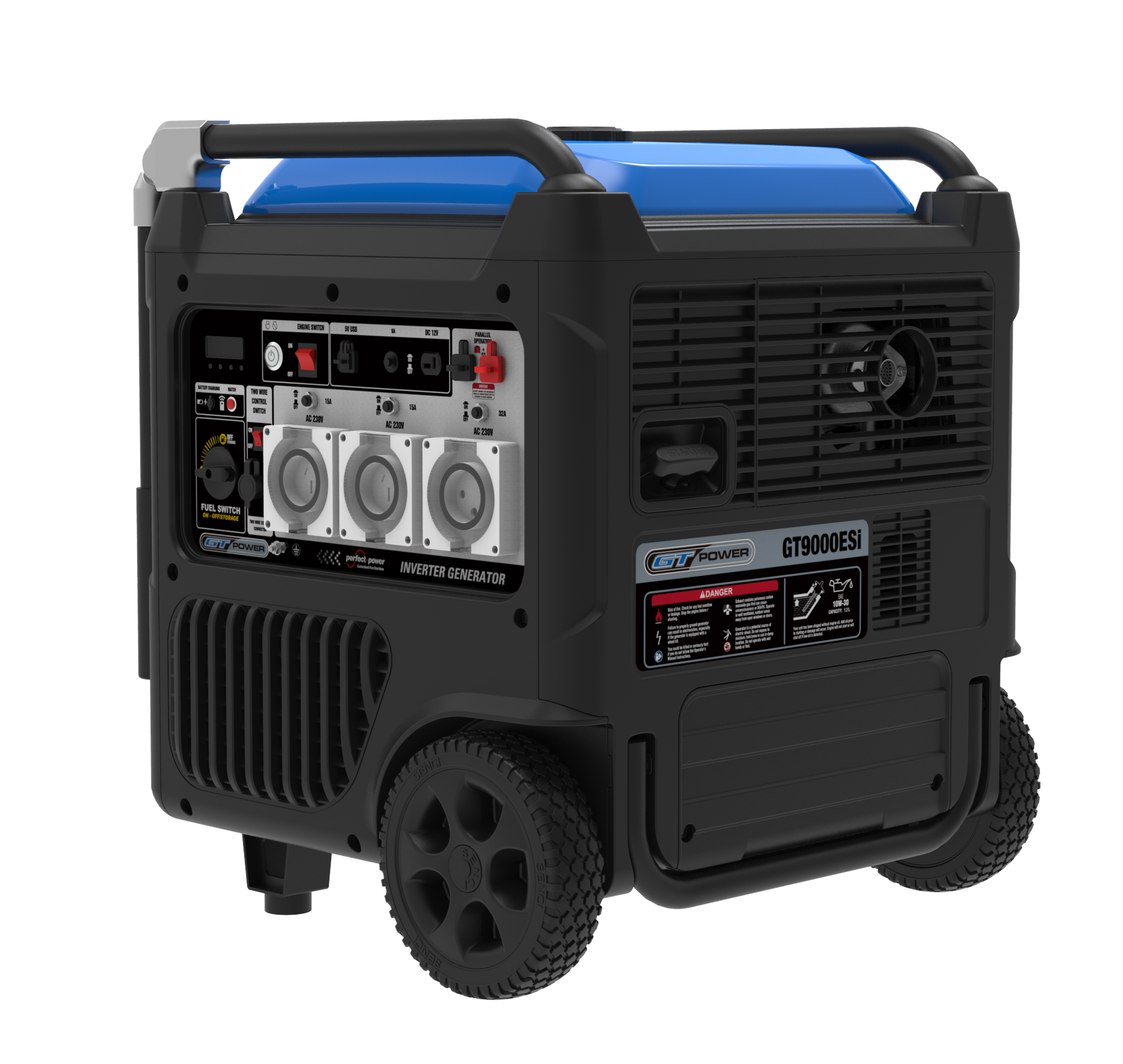 GT Power GT9000ESi 9000W/11.25kVA Electric Start Silenced Inverter Generator